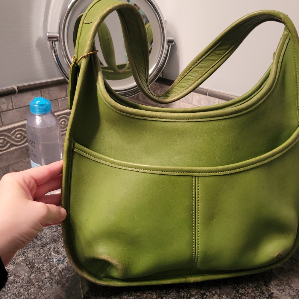 Vintage Coach Green Hobo
